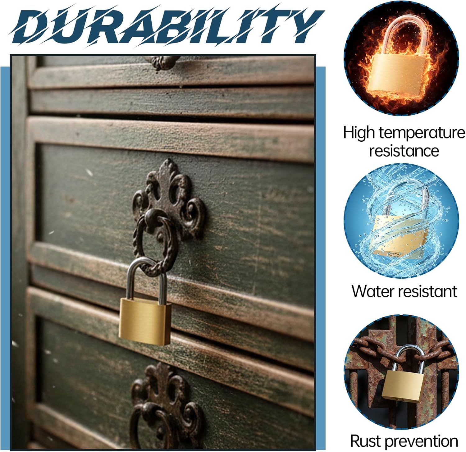 24 Pcs Solid Brass Padlocks Keyed Alike, Locker Locks with Same Keys, Weatherproof Strong, 30mm 1-3/16'' Small Yellow Gym Lock, for Toolbox, Luggage, Storage Unit, Backpacks