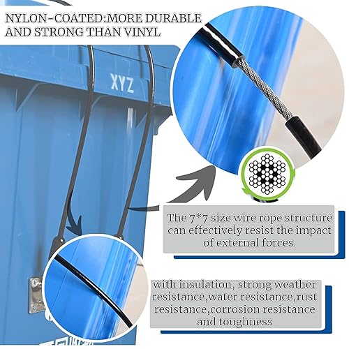 Miniatura 3 de Wheelie - Tapón de contenedor, a prueba de osos, cuerda de alambre de bloqueo de tapa universal