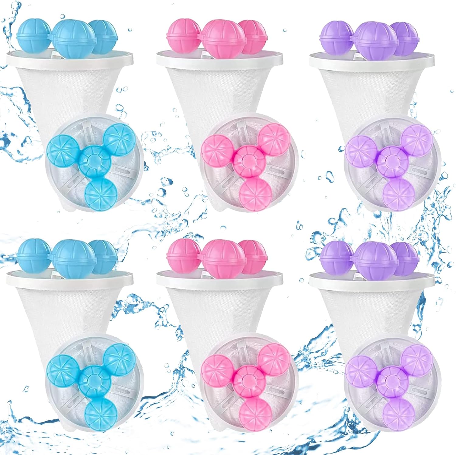 Vibbang 6 Pcs Dog Cat Hair Remover Washing Machine, Pet Hair Dissolver