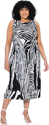 Ulla Popken Damen Midikleid
