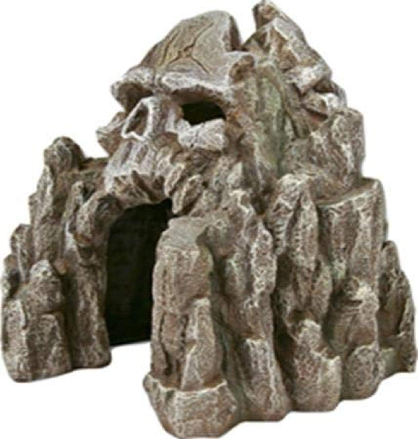 Exotic Environments Skull Mountain Aquarium Ornament, Medium, 9-Inch by 6-Inch by 6-Inch