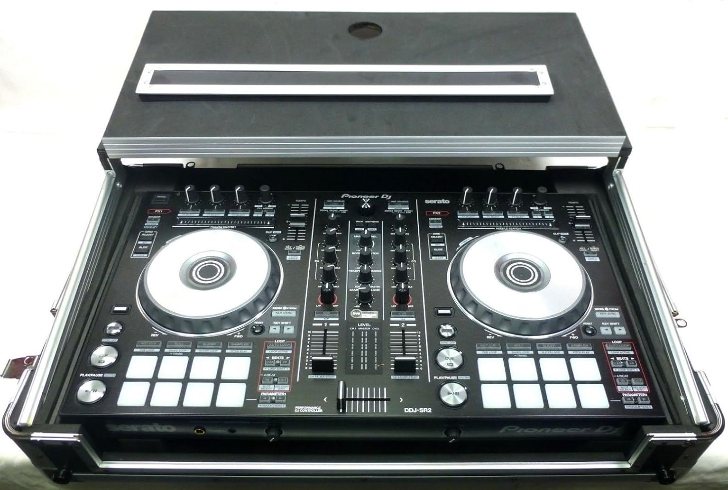 LASE Euro Case For Pioneer DDJ-SR2, DDJ-RR Controller Case W/Glide