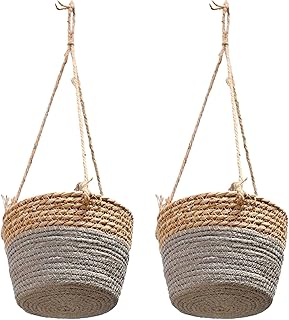 Hanging Baskets for Plants,Hanging Planters for Indoor Plants,Hanging Pots for Plants Indoor,Seagrass Hanging Planter Bask...