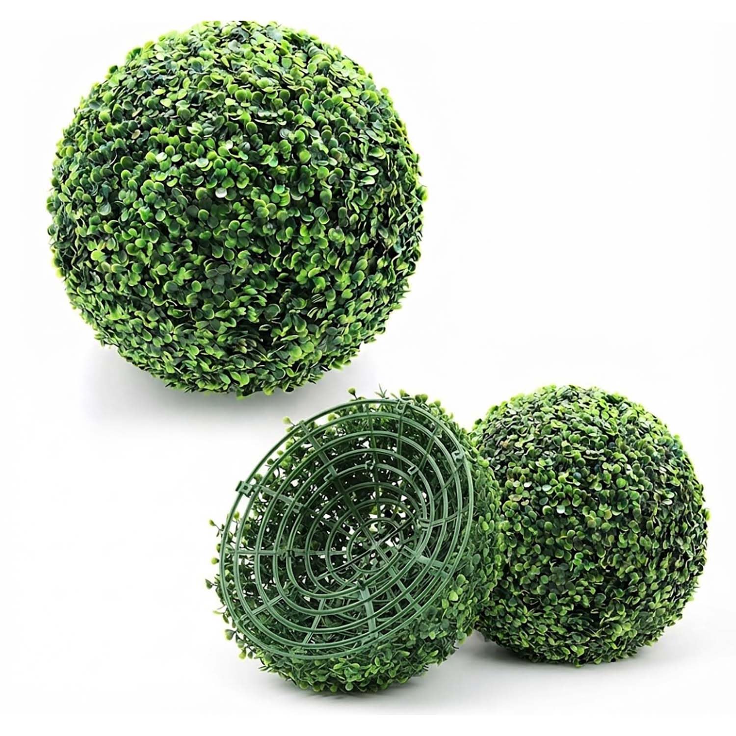 Sztuczna roślina w formie topiary, bardzo duża kula, realistyczne sztuczne kule bukszpanowe, odporne na wodę 2, 22in/56cm