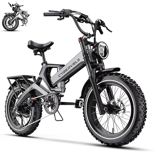 1000W(Peak 2000W) Folding Electric Bike for Adults,35MPH 100Mile,48V 25Ah Removable Battery,20" x 4.0 Fat Tire Foldable Electric Bicycle,8-Speed Electric Mountain E-Bike, Commuter Ebikes