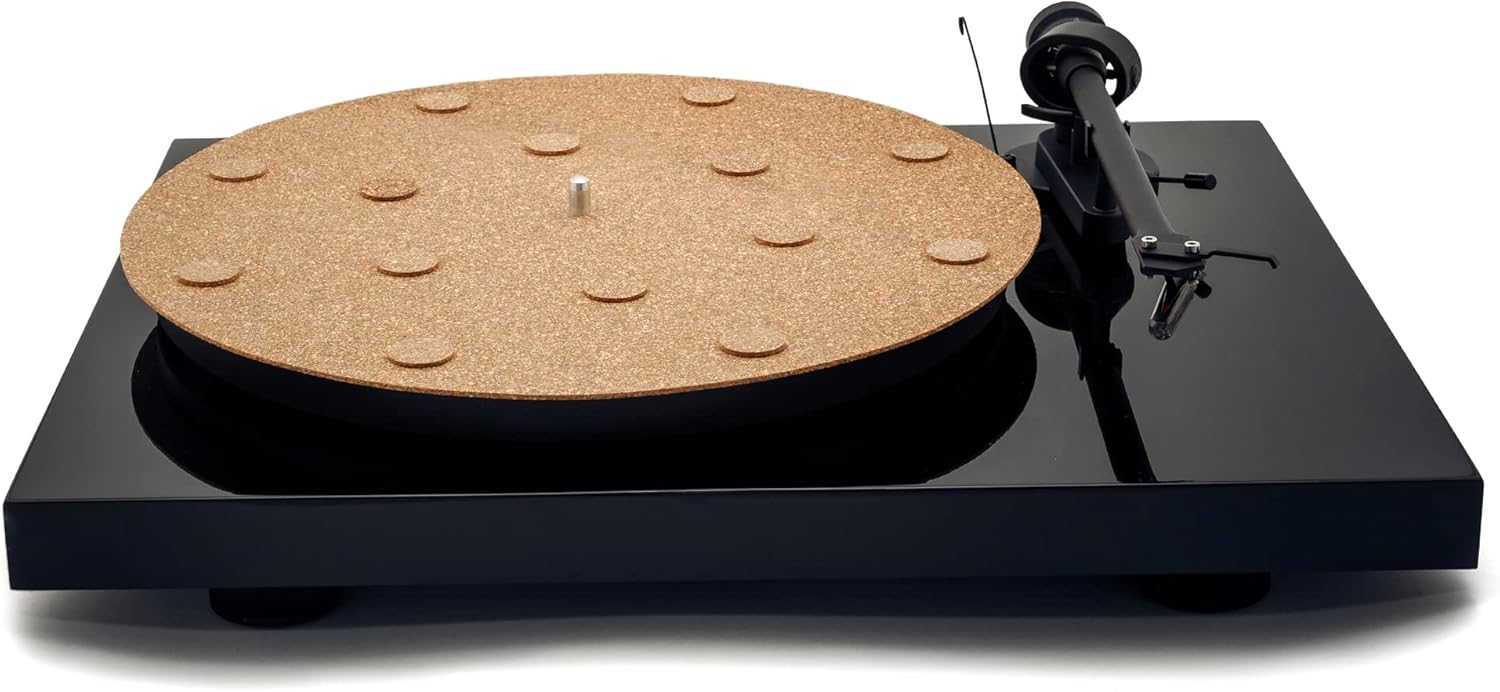 CoRkErY Decoupled Cork N Rubber Turntable Platter Mat 18