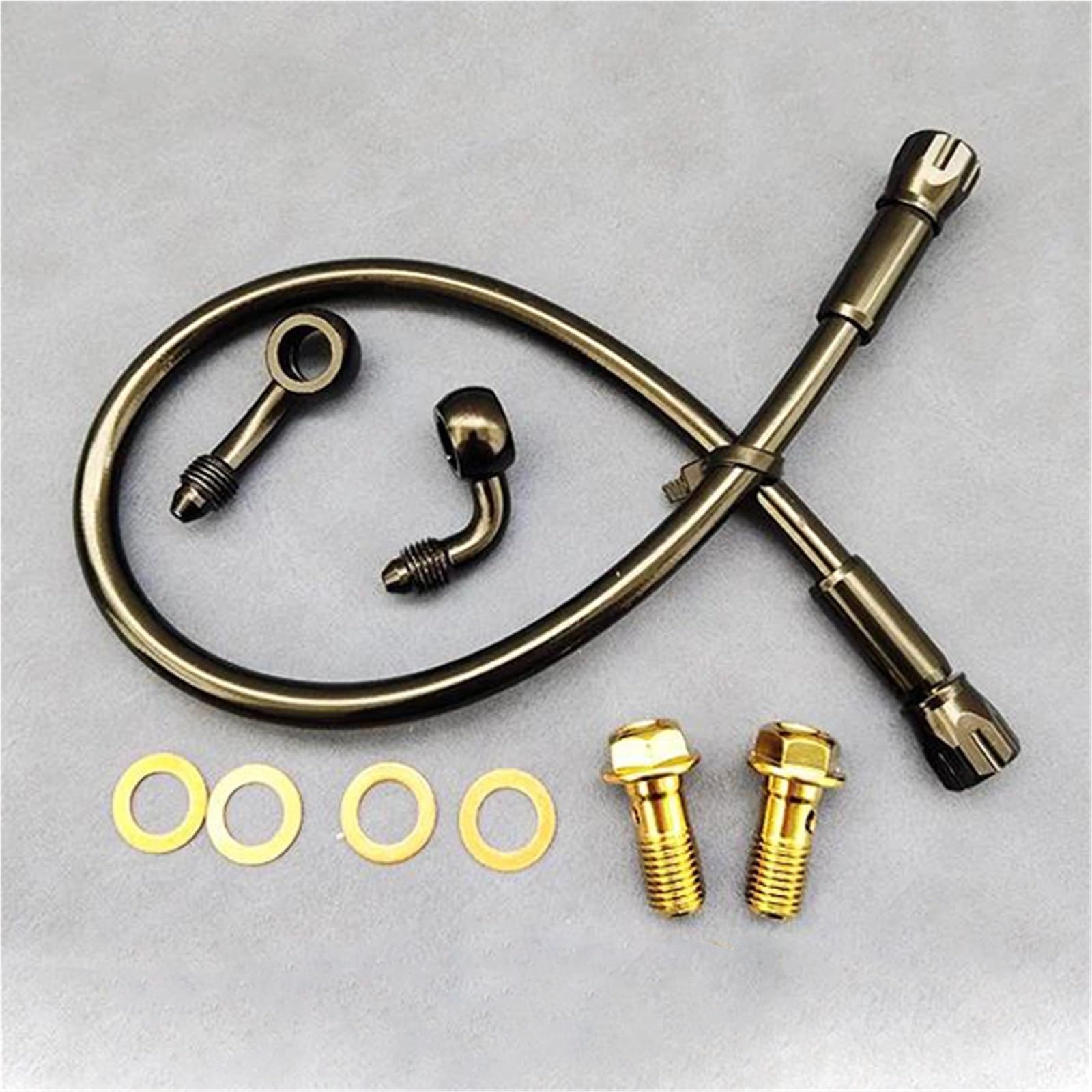 Shqxd One Color Hydraulic Brake Hose 28°-90° Motorcycle Accessories An3 M10 Hydraulic Clutch Tube Master Cylinder Oil Pipe Braided Brake Line Hose(2500Mm)