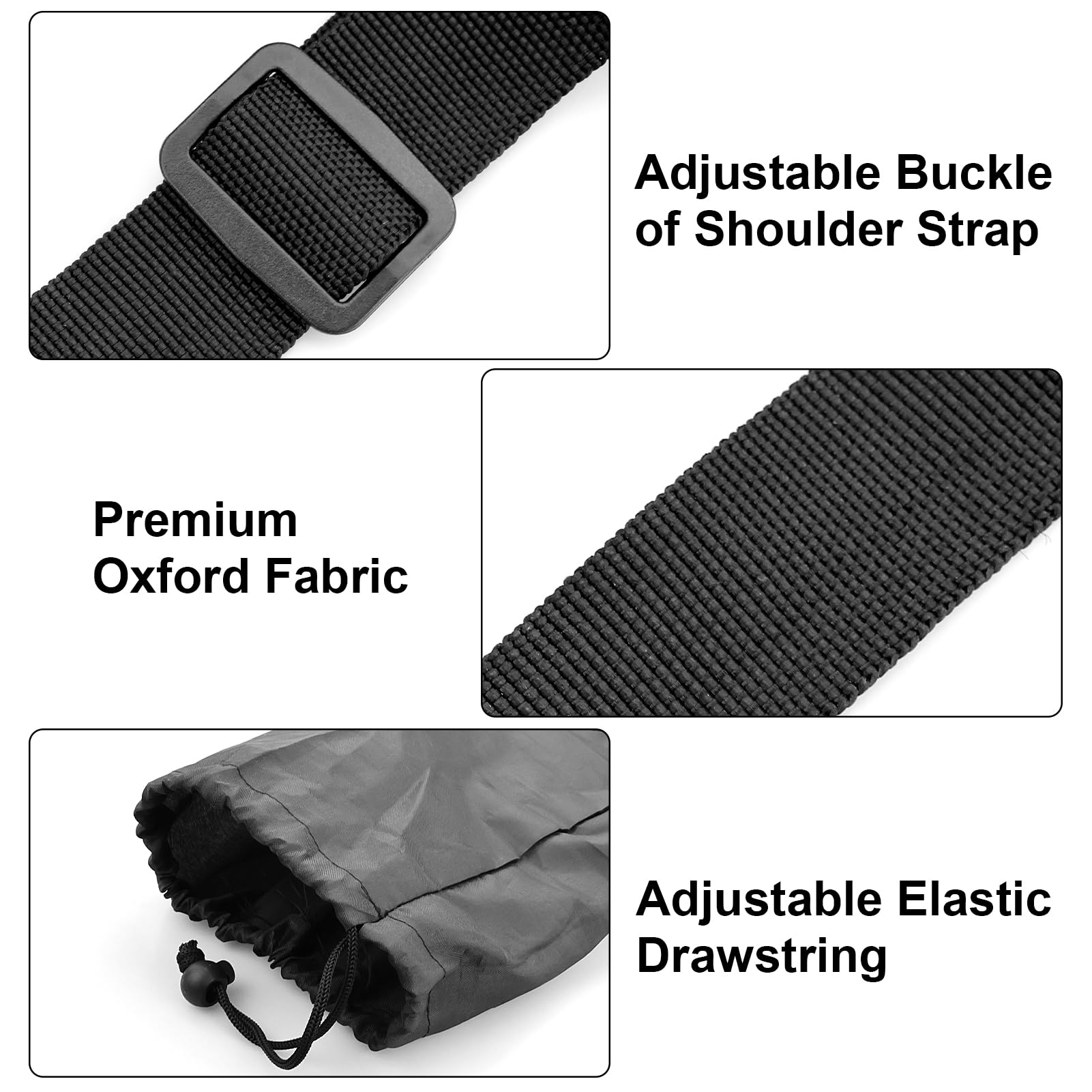 Lot de 2 sacs de transport pour trépied, sac de rangement avec cordon de serrage, sac de transport portable, sac de transport pour poteaux de tente, support lumineux (23 x 130 cm)