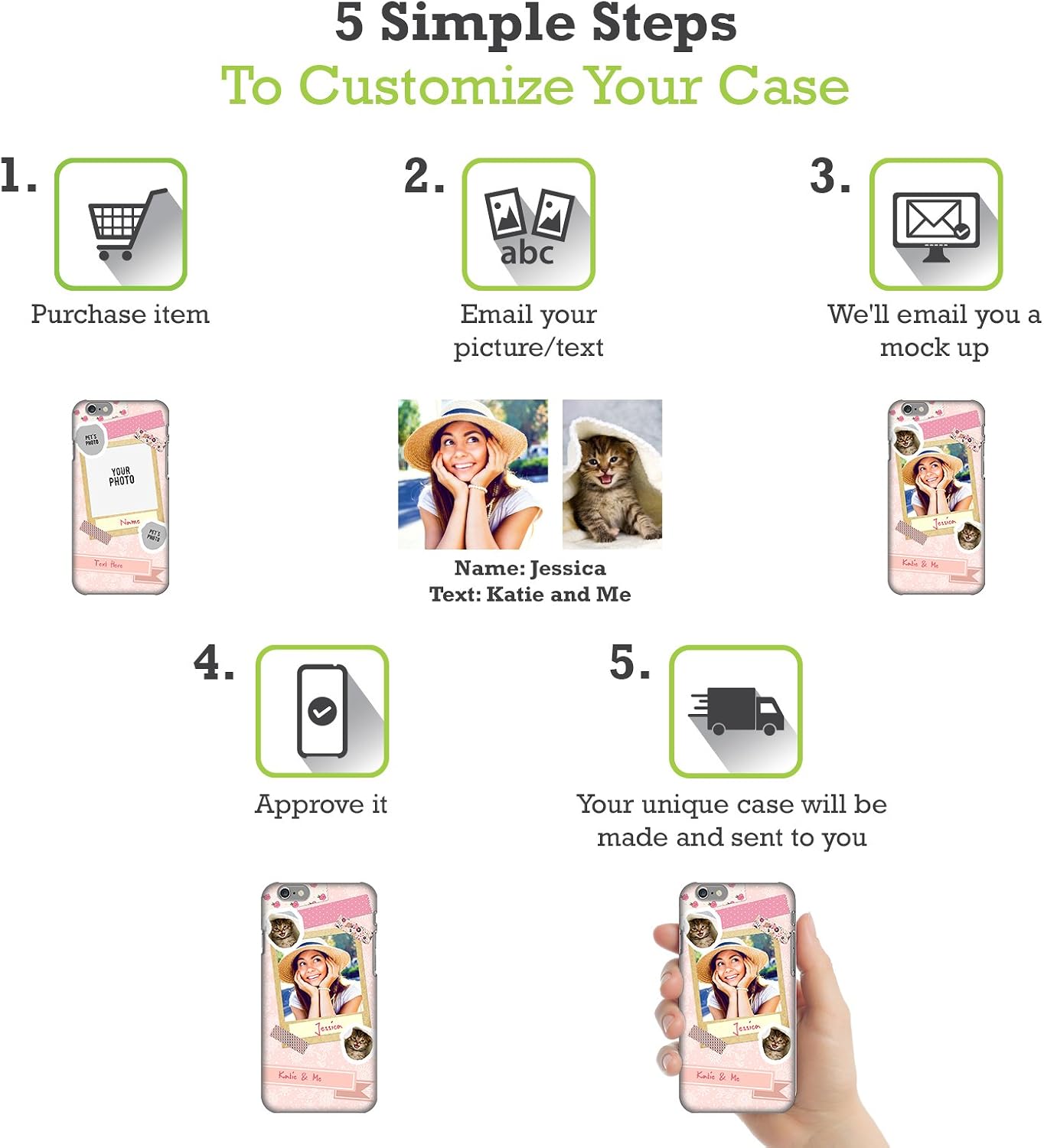 Custom Customized Personalized Custom Pets Scrapbook 2 Soft Gel Case [Military Grade Protection] Compatible with Apple iPhone 14 Pro Max image 2