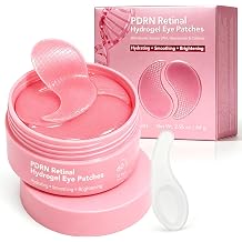 PDRN Retinal Hydrogel Eye Patches Under Eye Masks for Dark Circles, Puffiness & Fine Lines, with Niacinamide & Caffeine, Hydrating & Smoothing, 60 Patches