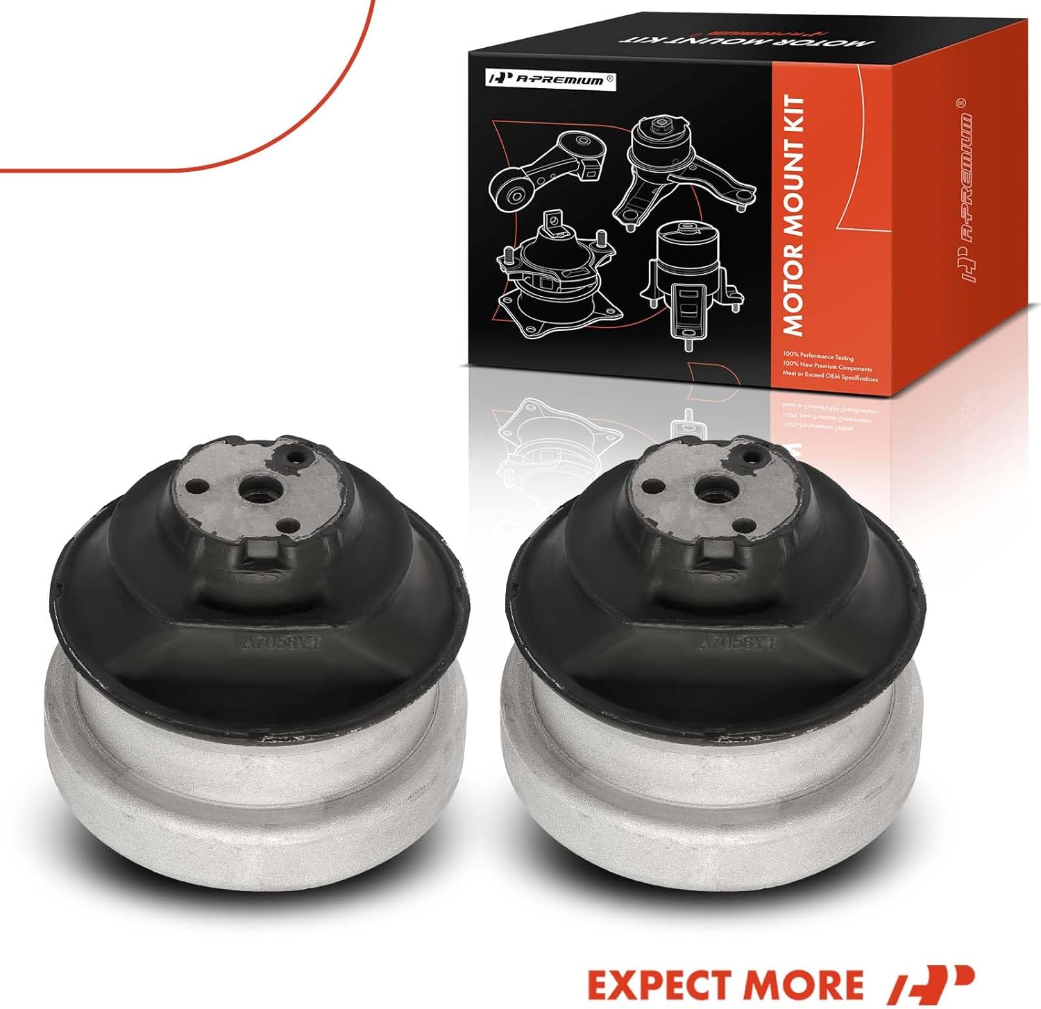 A-Premium Engine Motor Mount Kit Compatible with Mercedes-Benz S350, 190D, 190E, 260E, 280CE, 280E, 300CE, 300D, 300E, 300SD, 300TD, 300TE, 2.3L 2.5L 2.6L 2.8L 3.0L 3.2L 3.4L