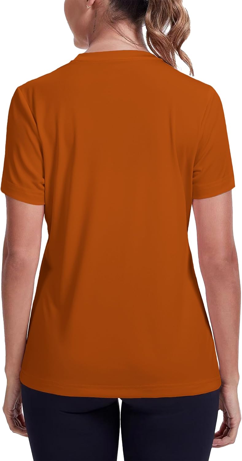 KINSWT レディース UPF 50+ サンシャツ 紫外線保護 半袖 ラッシュガード スイムシャツ 速乾 アスレチック ワークアウ