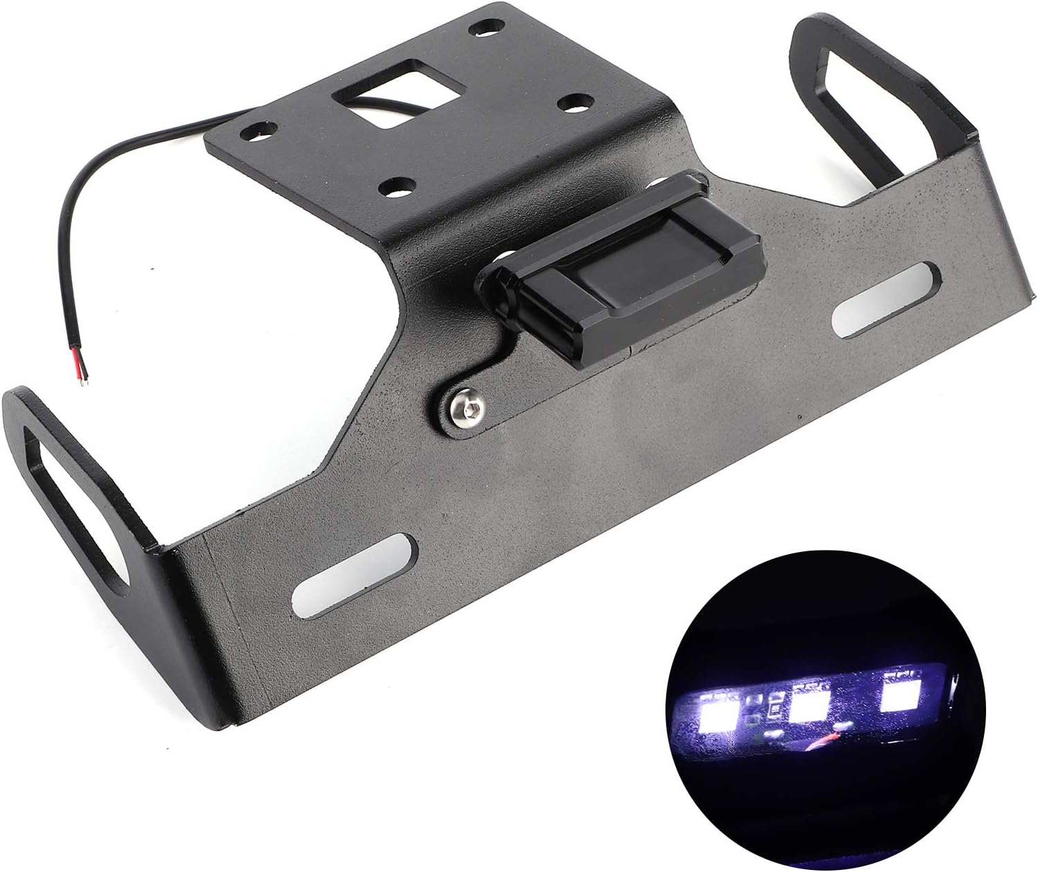 Motorcycle Tail License Plate Holder with LED Light for KAWASAKI Z800 (2013-2018) Motorcycle License Plate Bracket Eliminator kit Universal Holder Eliminator Rack Tail Light
