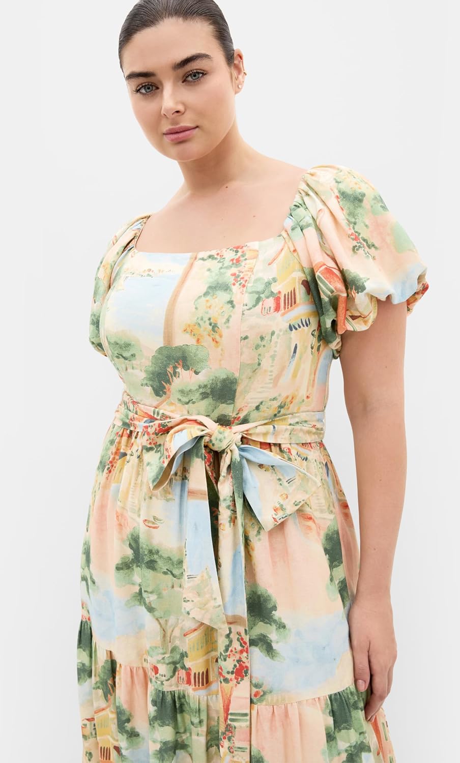City Chic Plus Size Dress - Laurena Sardinia Print Maxi