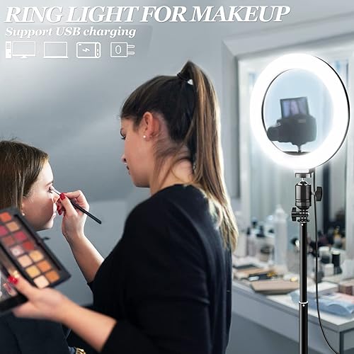 Miniatura 3 de Anillo de luz con soporte y soporte para teléfono