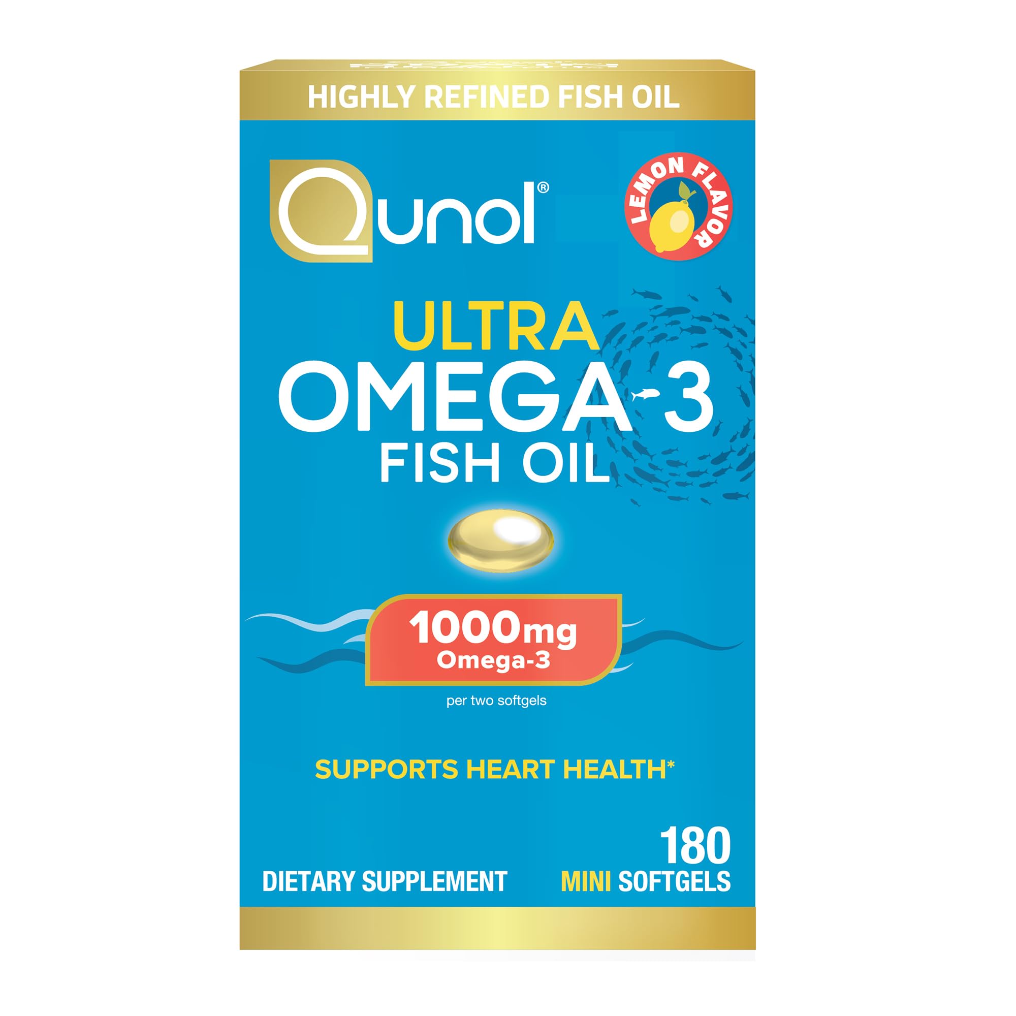 Qunol Fish Oil Omega 3 Mini Softgels