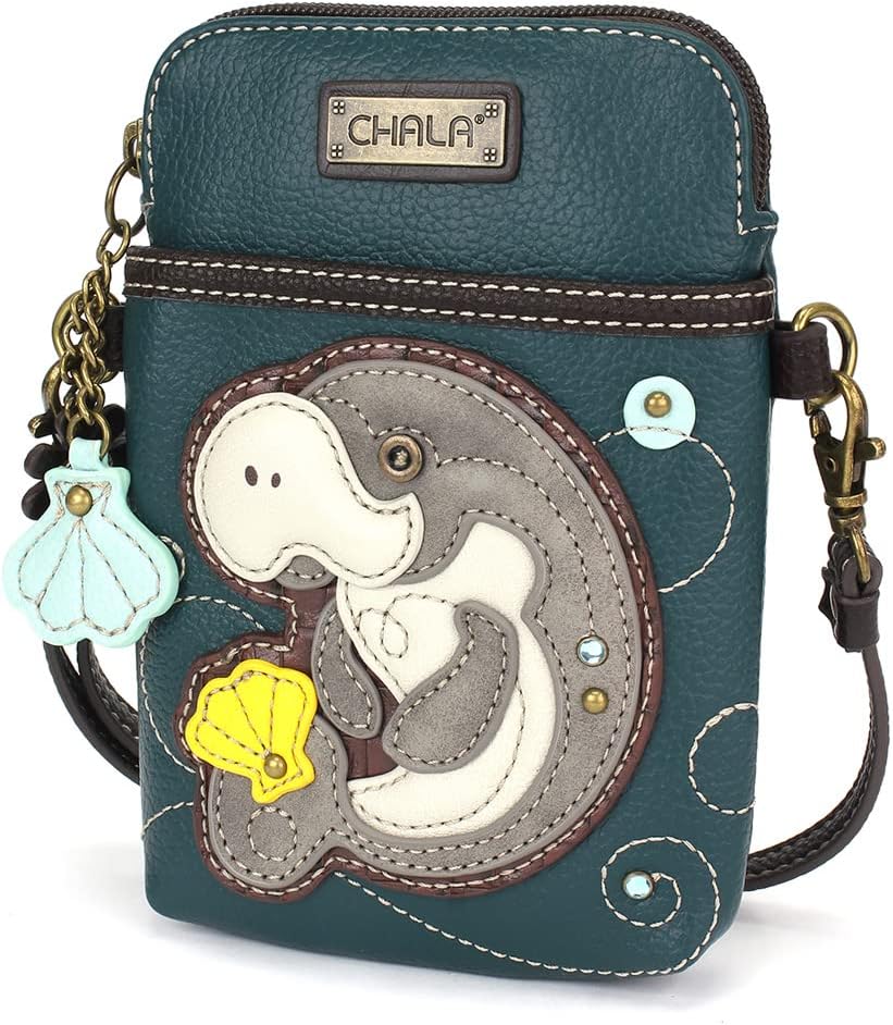 CHALA Ocean Collection Cell Phone Crossbody Purse-Women PU Leather/Canvas Multicolor Handbag with Adjustable Strap - Image 2