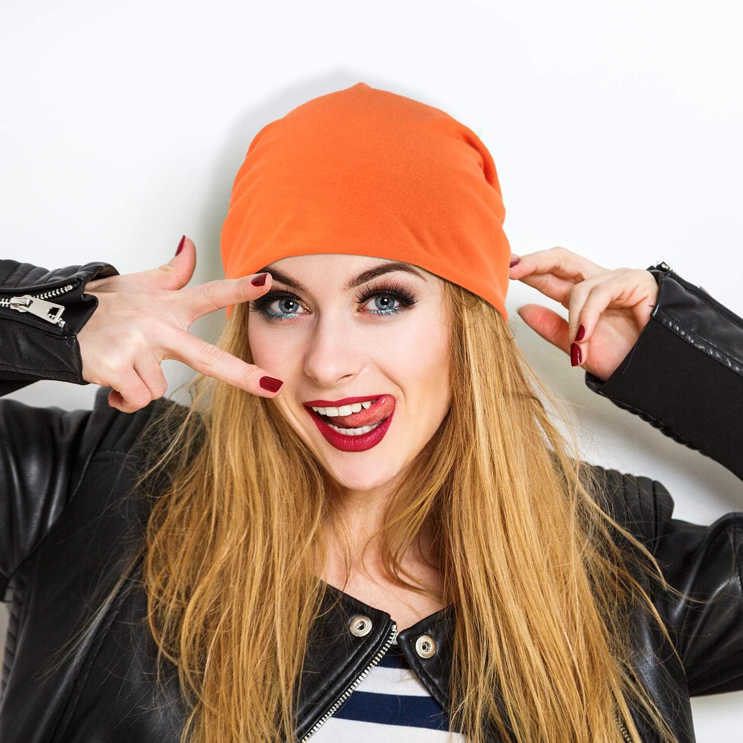 Outus 7 Pcs Dwarf Hats Thin Knit Slouchy Cap Beanies Halloween Crayon Hat Hip Hop Sleep Cap Dwarf Costume for Cosplay - Image 2