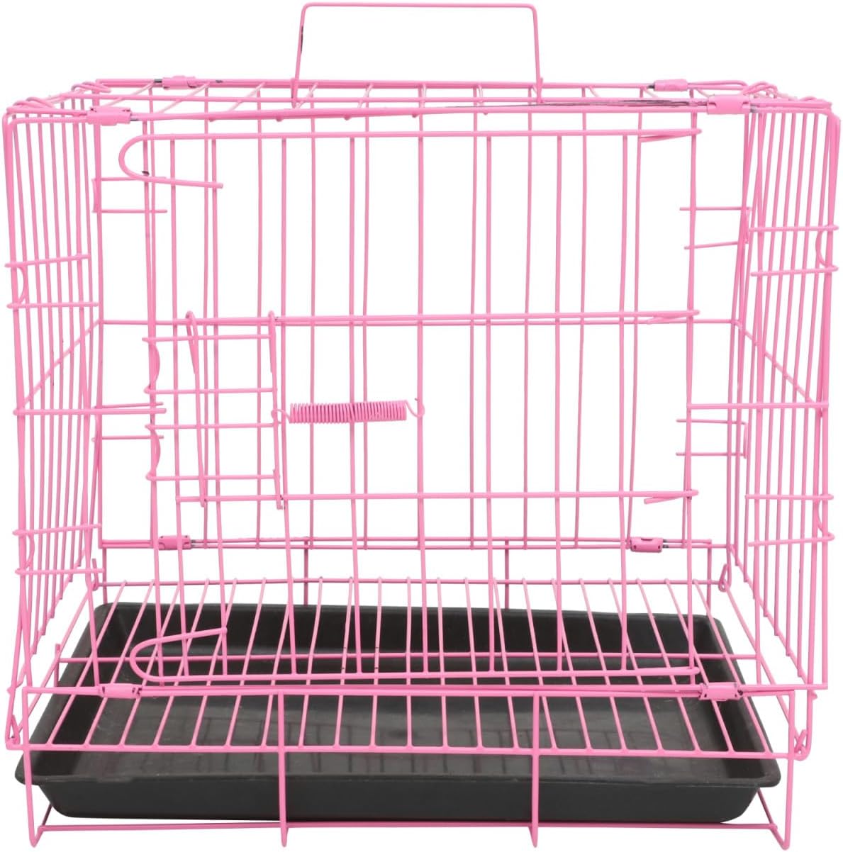 BESPORTBLE Folding Pet Cage with Toilet for Small and Medium Dogs Poodles Cats and Rabbits Durable Material Convenient Pink Design for Easy Travel and Outdoor Use