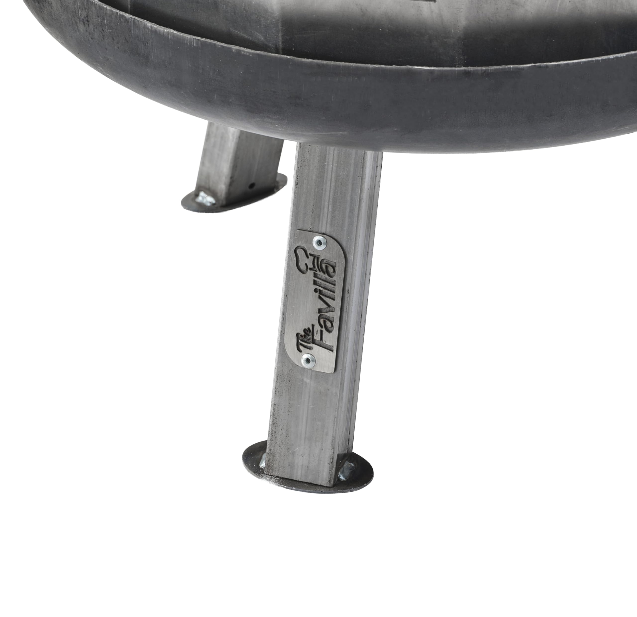 Feuerschale 48 cm aus 2,5 mm Stahl – Kompakte Feuerstelle für Balkon, Terrasse & Camping, mit Griffen, formstabil & hitzebeständig, Outdoor Feuerschale für 2–4 Personen