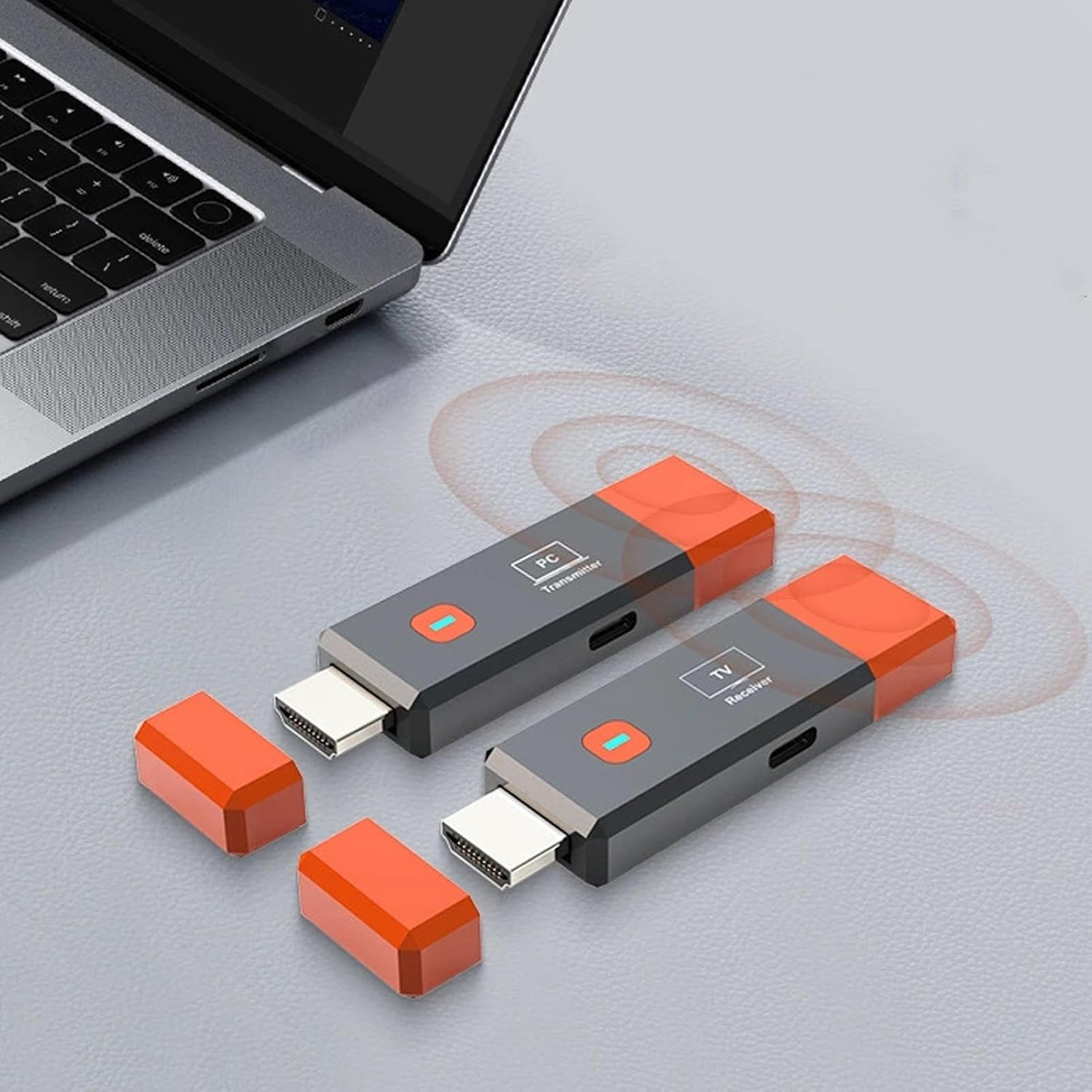 VBESTLIFE Wireless HDMI Transmitter and Receiver, 328FT 5G Wireless HDMI Extender, 4K Decode 1080P Output, for Streaming Video and Audio