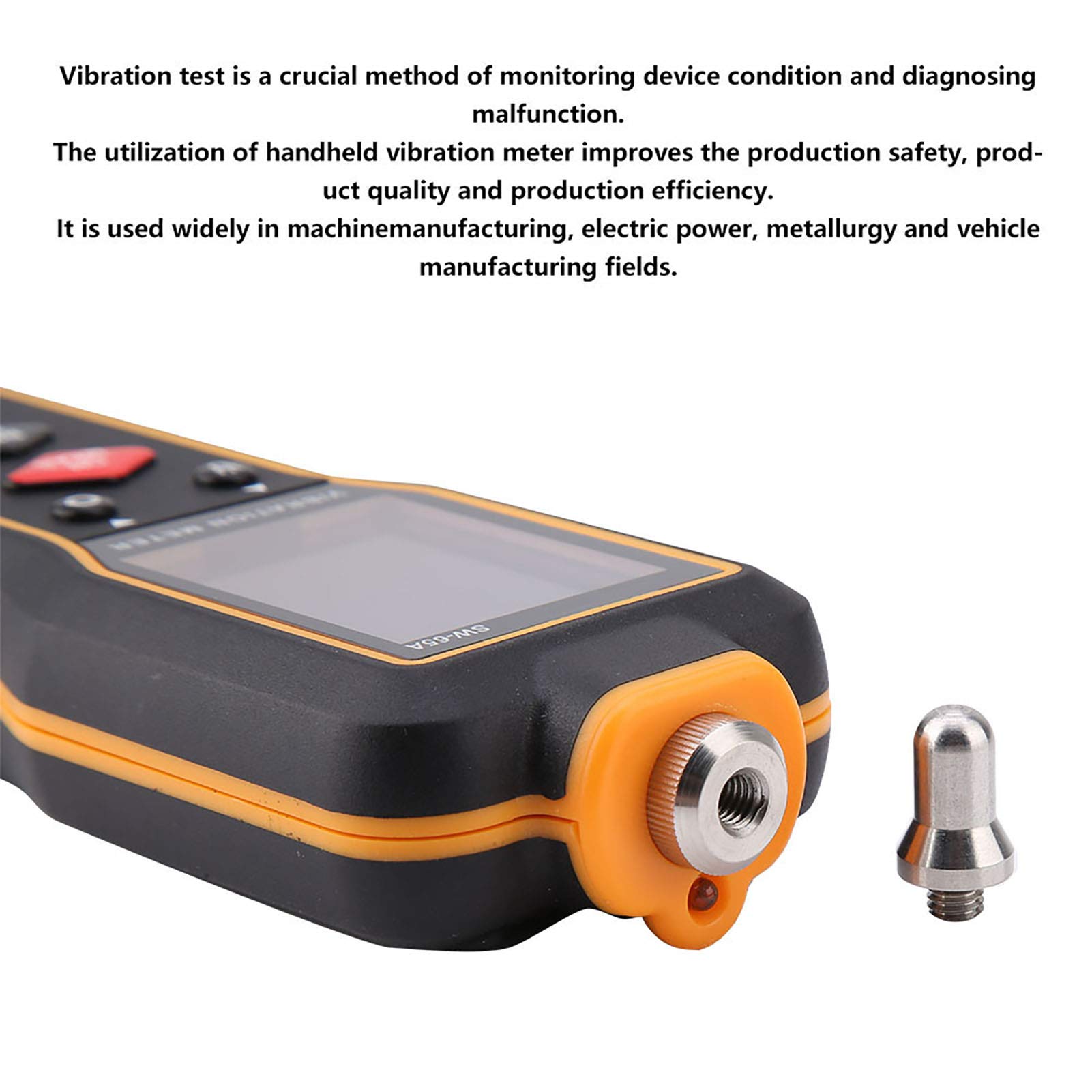 Schwingungsmessgerät SW-65A – Lieferung ohne Batterie, Genaue Messung für den Industrie- und Heimgebrauch, Einfach zu Bedienen, Tragbares Design