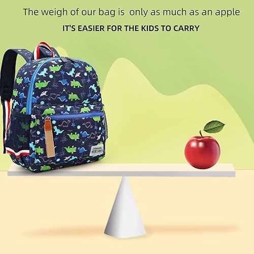 Miniatura 5 de Mochila de jardín de infantes de Cartoon Bus 12 para niños y niñas, mochila impermeable para niños pequeños, Dinosaurio