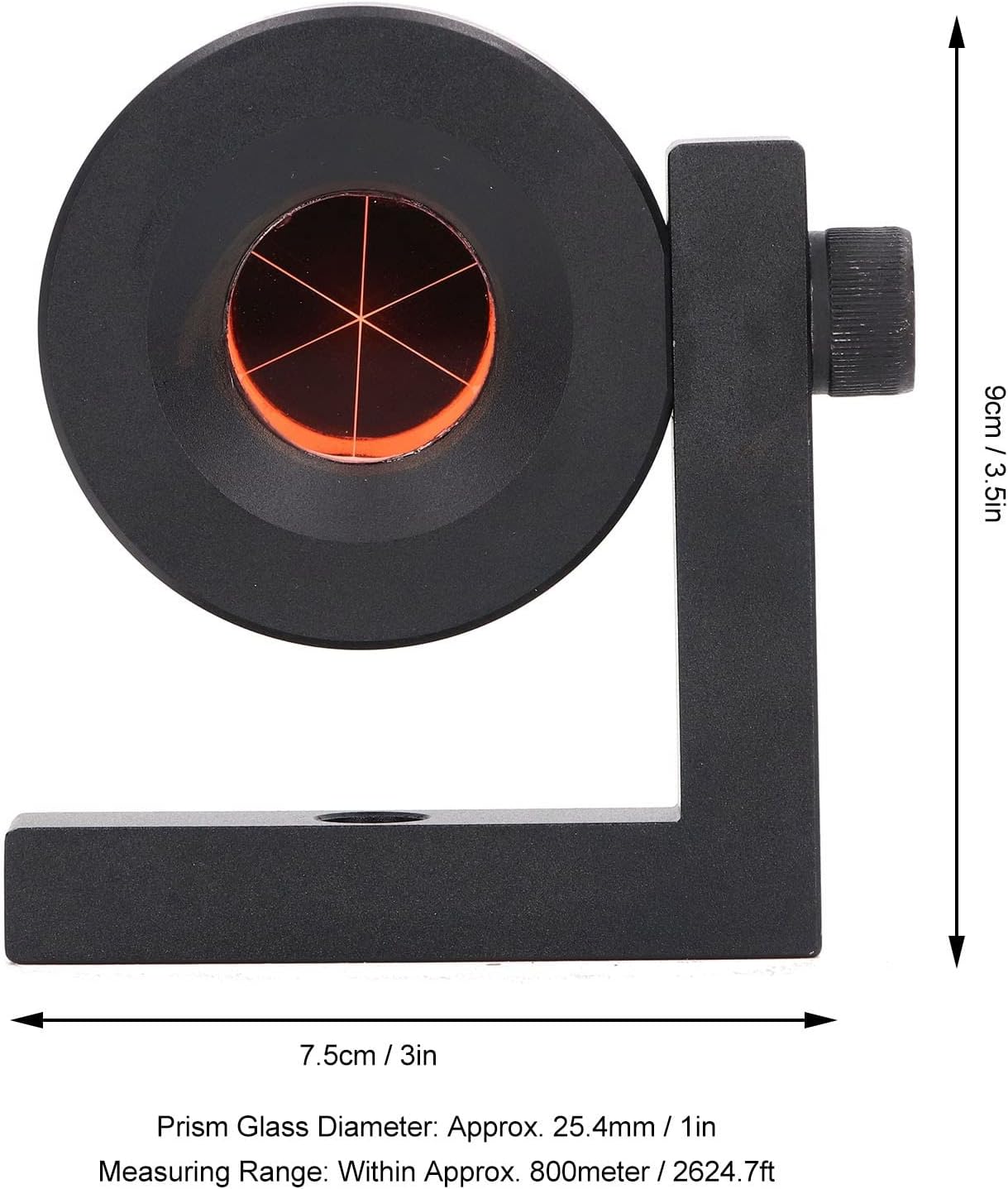 90 Degree Mini Prism Right Angle Prism Suitable for Total Seasons, Excellent Performance Distortion Measurement for Total Stations in Place of GMP104