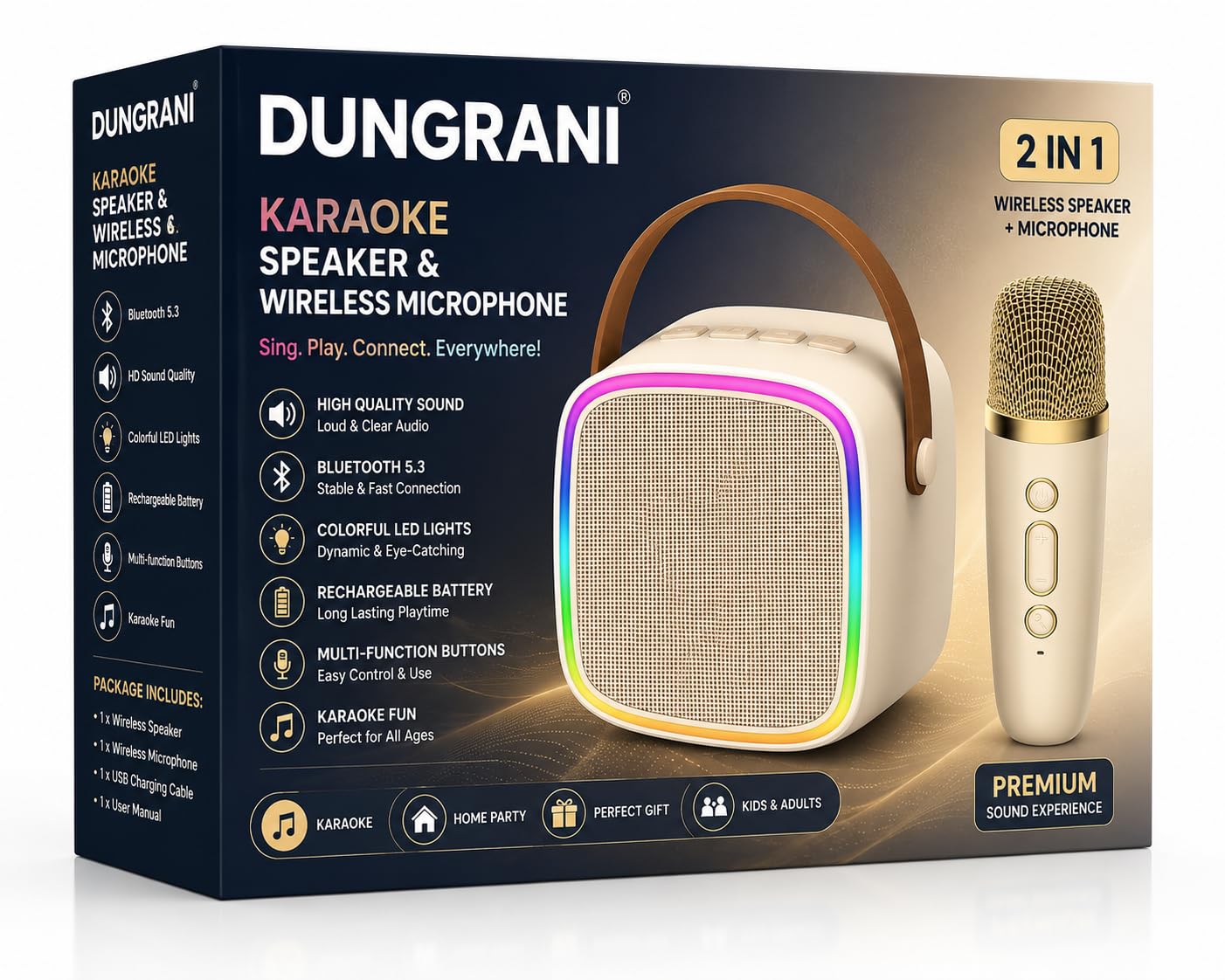 Mini Karaoke Machine for Kids Adults, Portable Bluetooth Speaker with 1 Wireless Microphones, Christmas Birthday Gifts Toys for Girls Ages 4, 5, 6,7, 8,9,10,11,12+ Years Old Toddler (Medium)-image-31