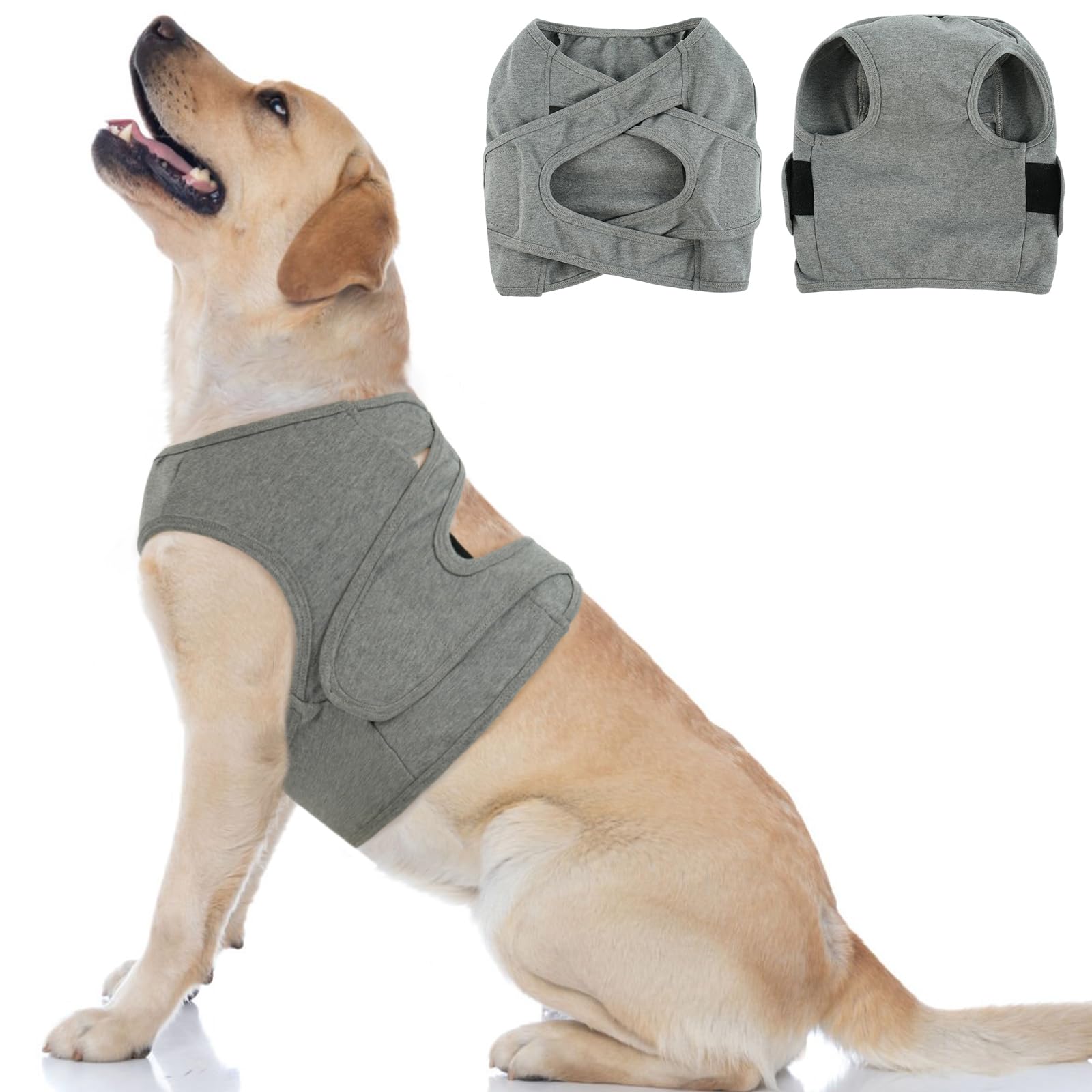 BRKURLEG Chest Recovery Suit for Dogs, Chest Wound Cover, Grey XXL