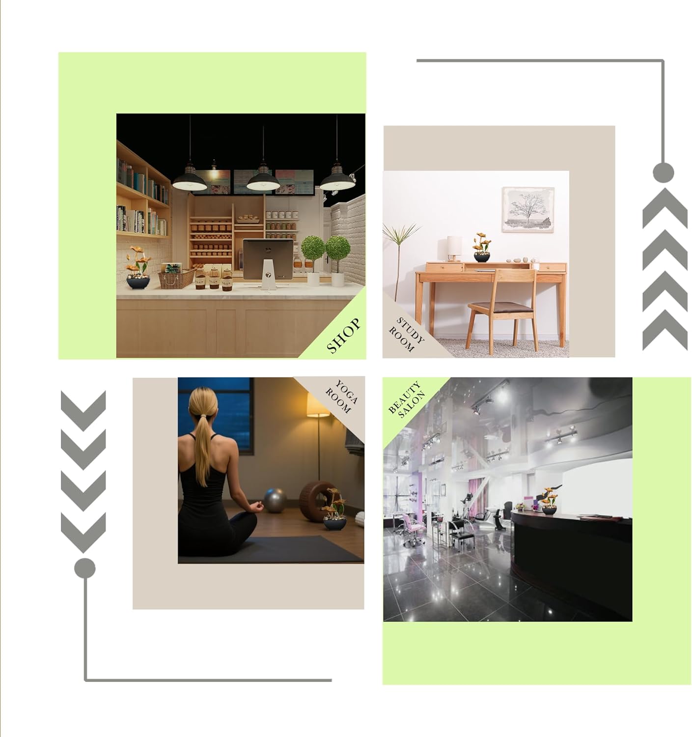 Tabletop Water Fountain Indoor - Water Fountain Decor for Meditation, Relaxation for Yoga, Study, Tea, Living Room, Office, Beauty Club Decor