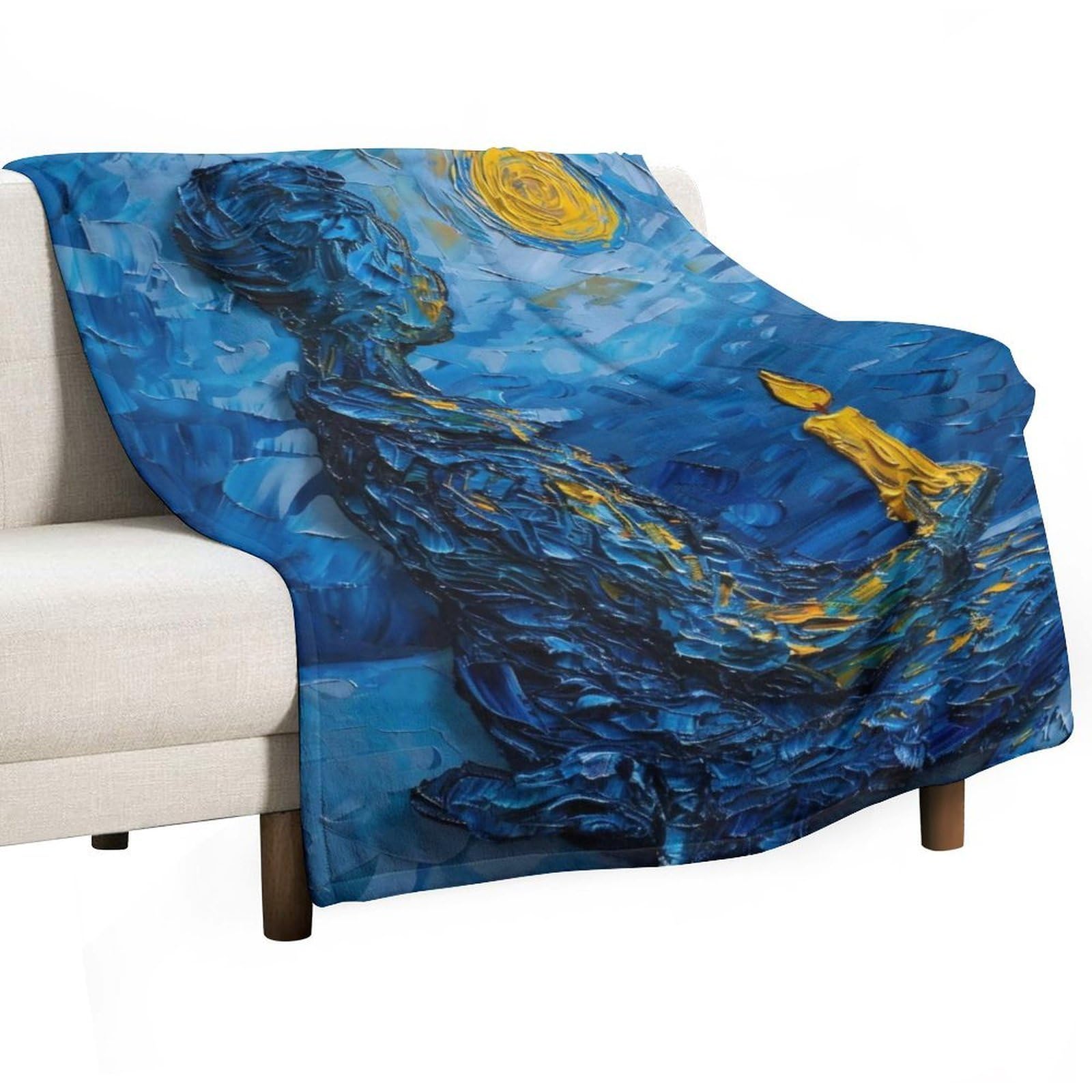 YHGSREUOH The Starry Night Artist 04 Flannel Blankets Fleece Soft Throw Lightweight Plush Gifts for Couch, Bed, Cozy Sofa Plush, Chair, Lovers 130x175cm(50x70in)