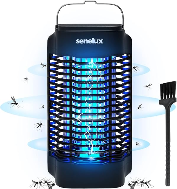 Senelux Bug Zapper, Electric Mosquito Zapper for Indoor and Outdoor 18W, 4200V Insect Fly Pest Trap, Waterproof Mosquito Killer for Flying Insect Control Lamp , Silent and Safe
