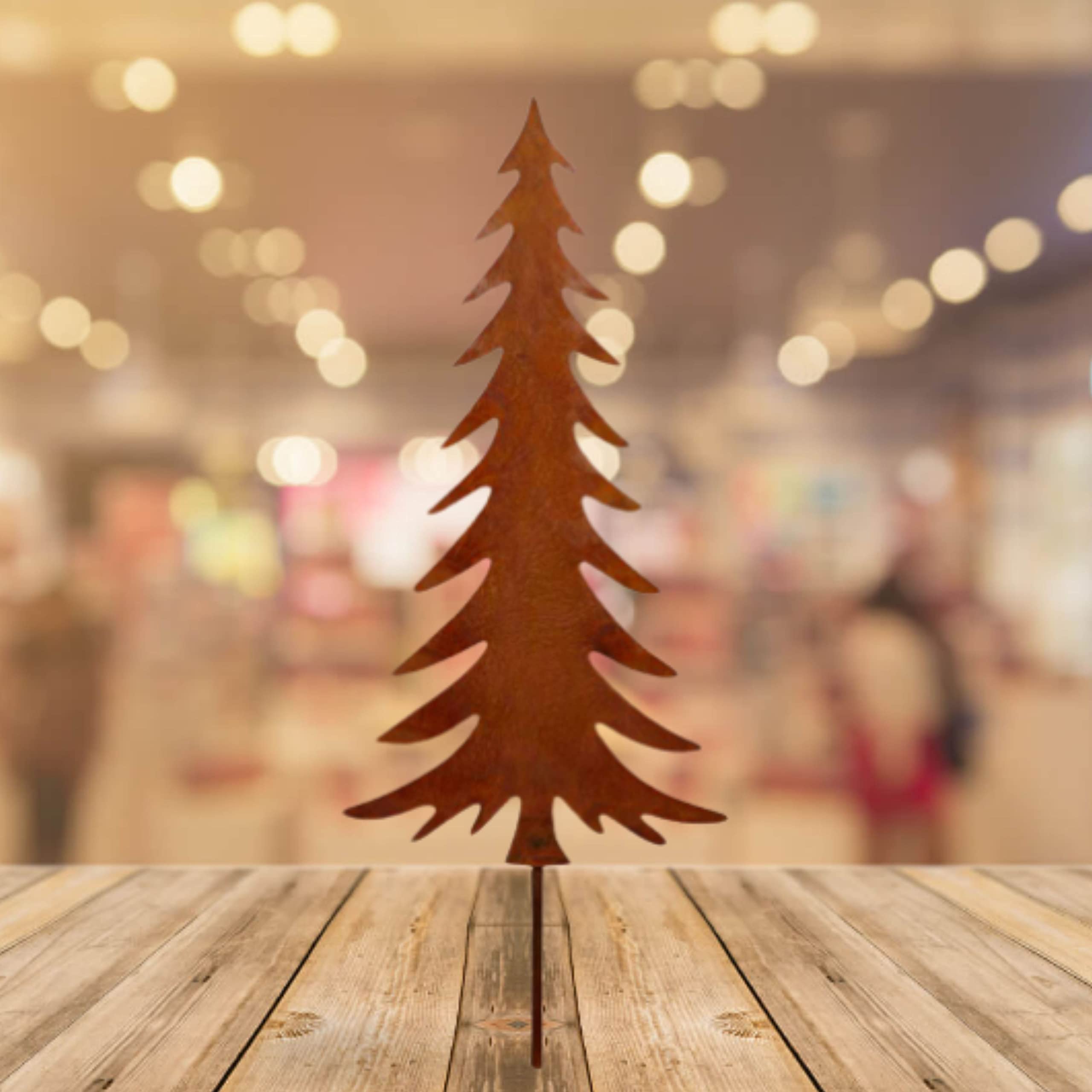 Rostikal Mini Weihnachtsbaum 17 cm Weihnachten Deko Edelstahl Weihnachtsdeko Tanne
