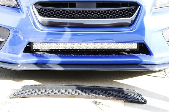 iJDMTOY Lower Grille 30-Inch LED Light Bar Kit Compatible with 2015-2019 Subaru WRX/STI, Includes (1) 180W High Power LED Lightbar, Lower Bumper Opening Mounting Brackets & On/Off Switch Wiring Kit