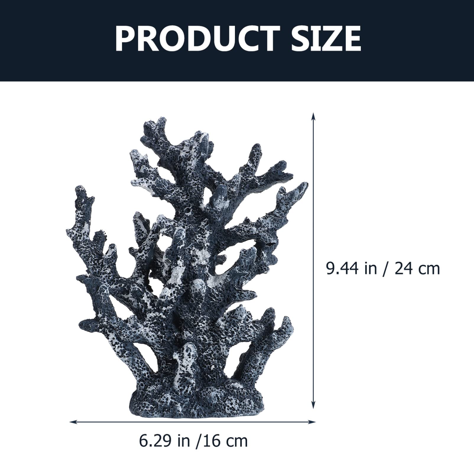 Veemoon Corail Artificiel Décoration Bleue en Résine pour Aquarium Ornement | Décoration D’aquarium, Résine, pour Bac à Poissons, Paysage de Bureau, Finition Bleue