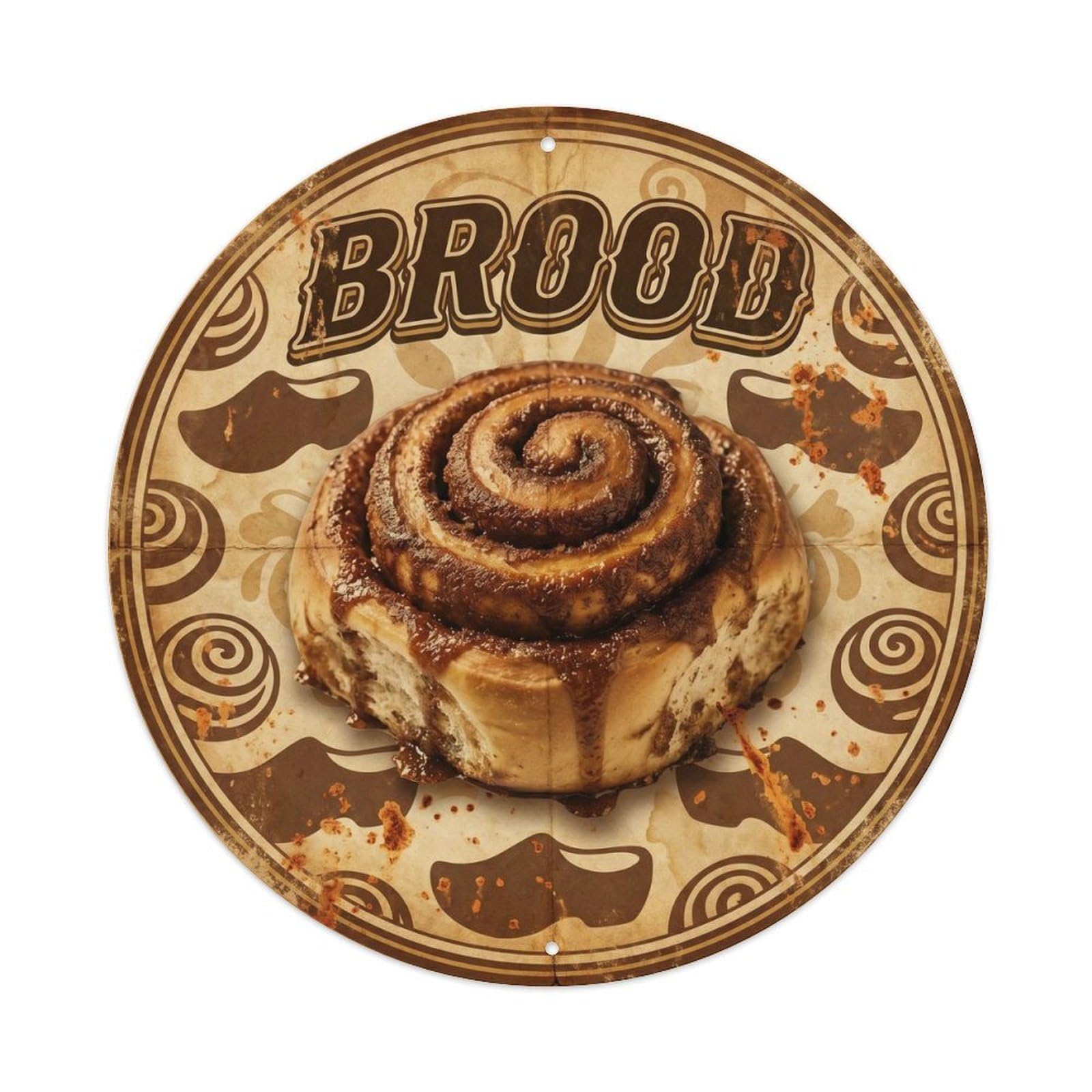 Classic Cafe Dutch Travel Bread Baker Shop Food Culture Metal Tin Sign