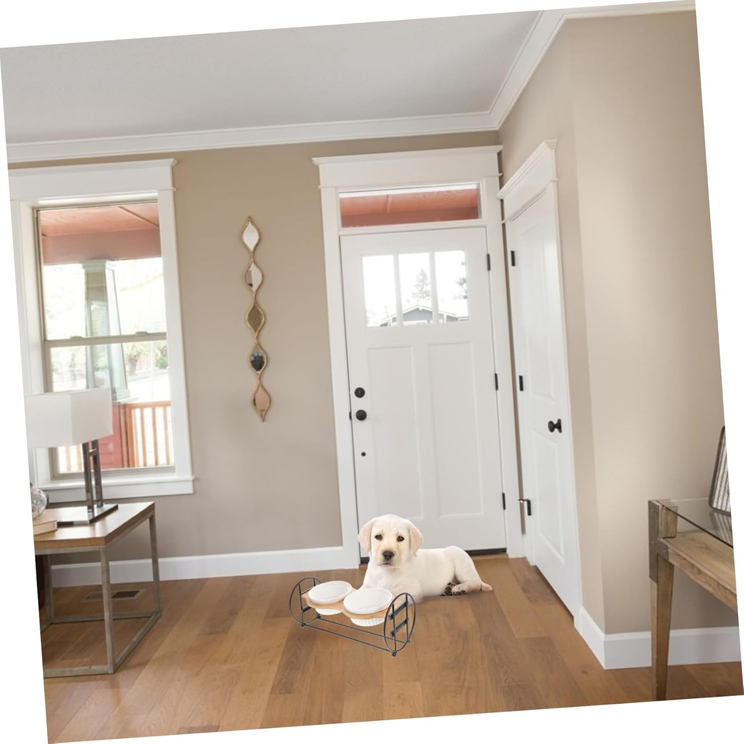 POPETPOP 1set Elevated Cat Bowl Ceramic Feeding Dishes Stand for Cats Comfortable Eating Drinking Easy to Stylish Design for Indoor Use Fishbone Bowls