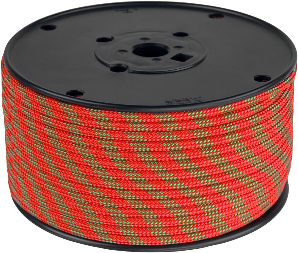 BlueWater Ropes 502150MRORD8 5mm Titan Cord (Orange/Red)