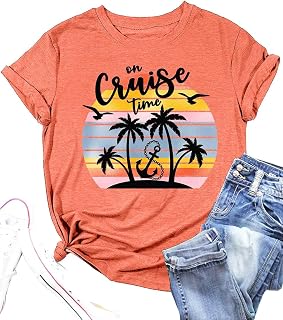 Hawaiian Shirts for Women Palm Trees Beach Graphic Tee Tops Summer Vacation Short Sleeve Tshirt Tops
