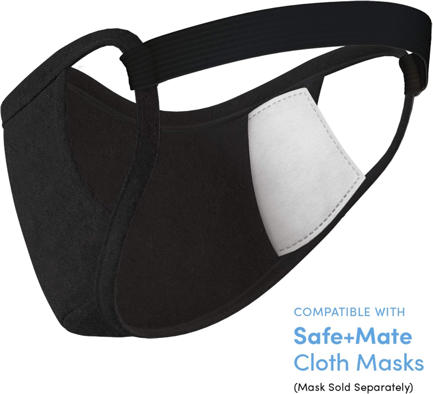 Safe+Mate (10 Pack) PM 2.5 Carbon Filter Replacement Inserts for Adult Cloth Masks