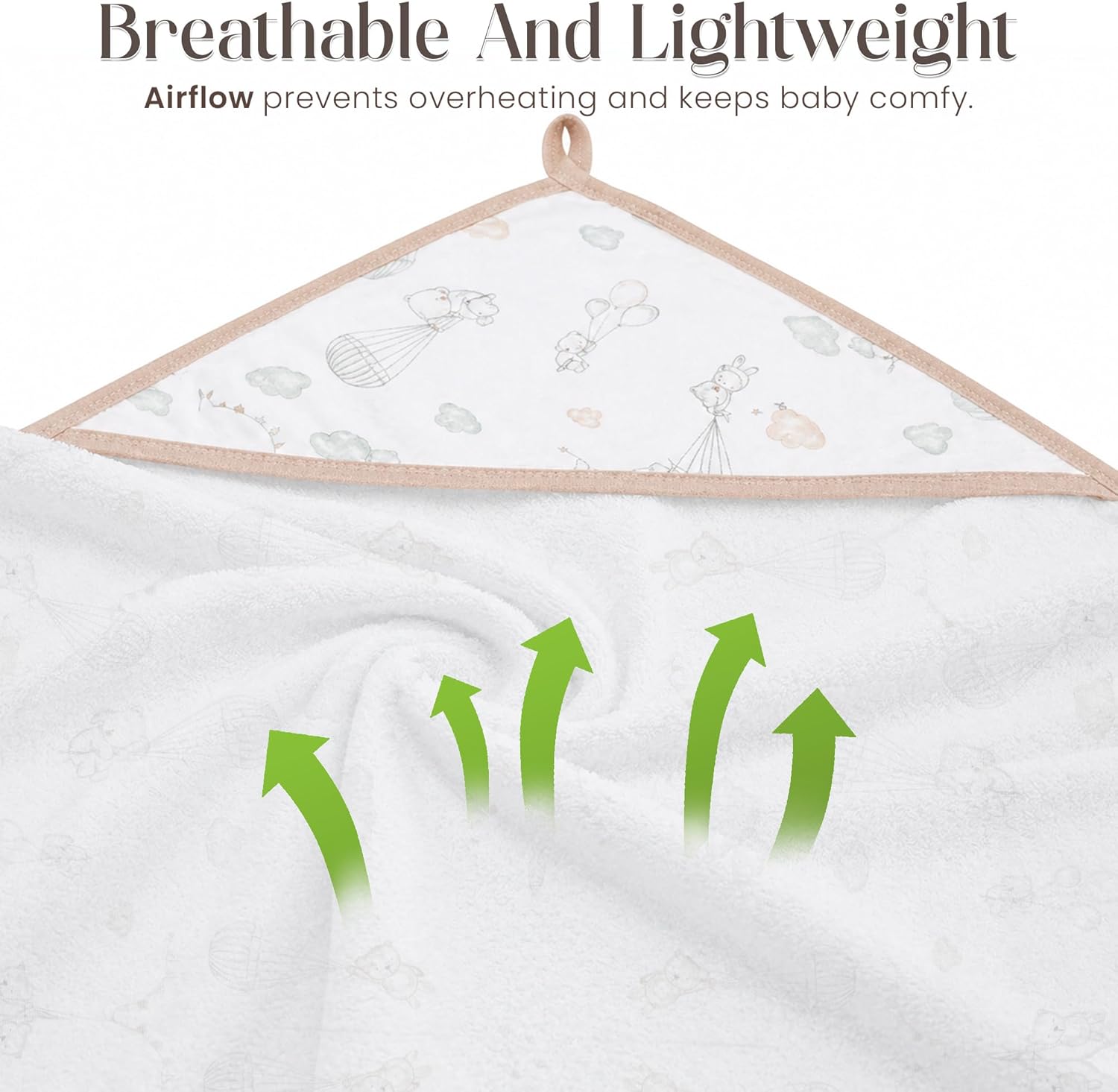 Organic Hooded Baby Towels with Washcloths – 2 Hooded Towel (28x28 inches) & 2 Washcloth (10x10 inches) – Ultra Soft, Absorbent & Cozy Cotton Bath Towels for Newborns and Infants