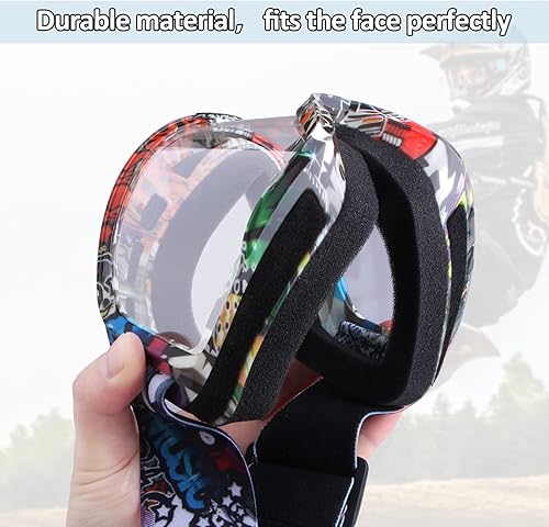 Miniatura 3 de LMAVAG - Gafas de motocicleta para motocross, ATV para adultos, gafas de motocross, gafas de carreras de motocicleta, gafas MX para deportes de