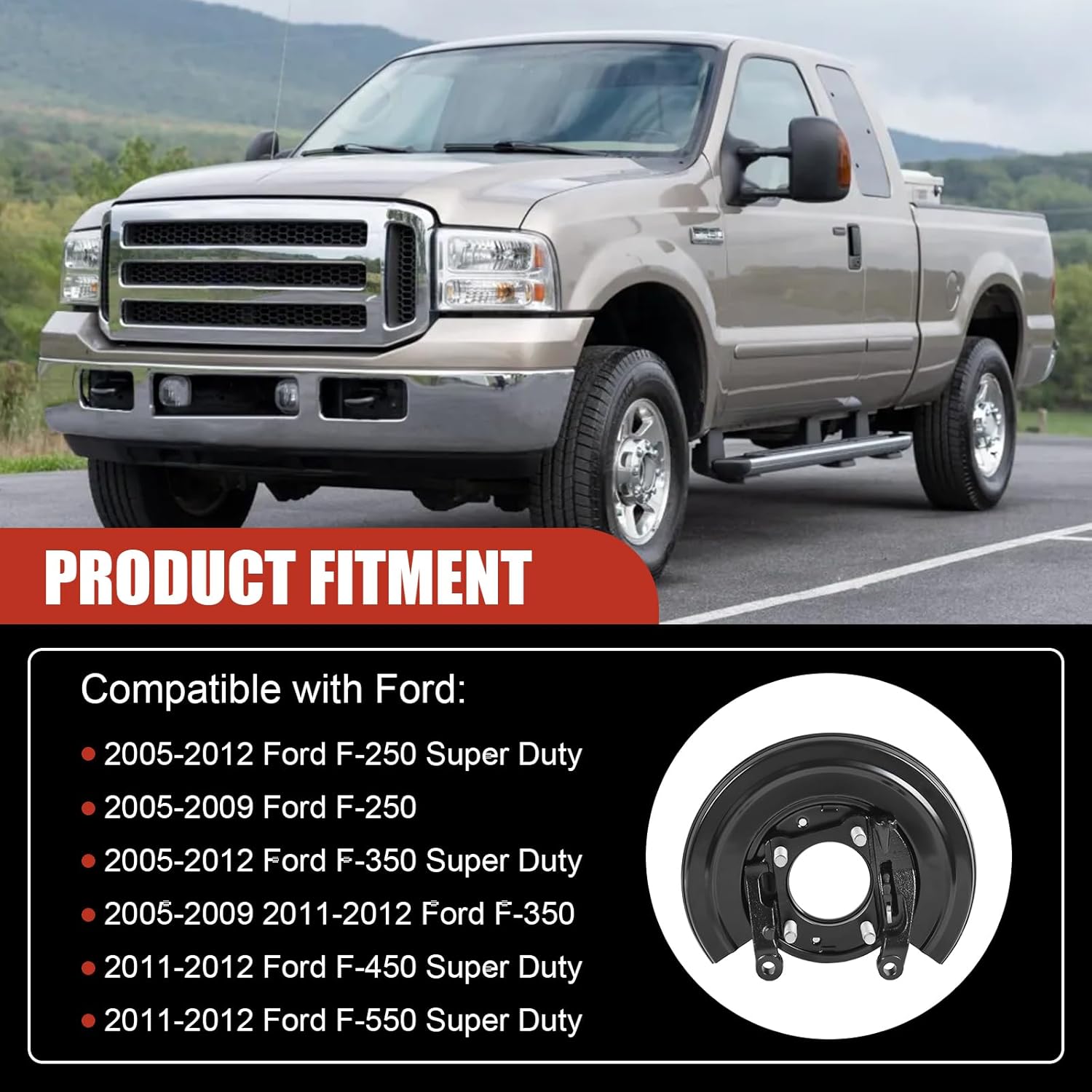 Rear Passenger Side Parking Brake Assembly Compatible with Ford F-250 Super Duty, F-350 Super Duty 2005-2012, F-450 F-550 Super Duty 2011-2012 Replace#926-272,5C3Z2209AA