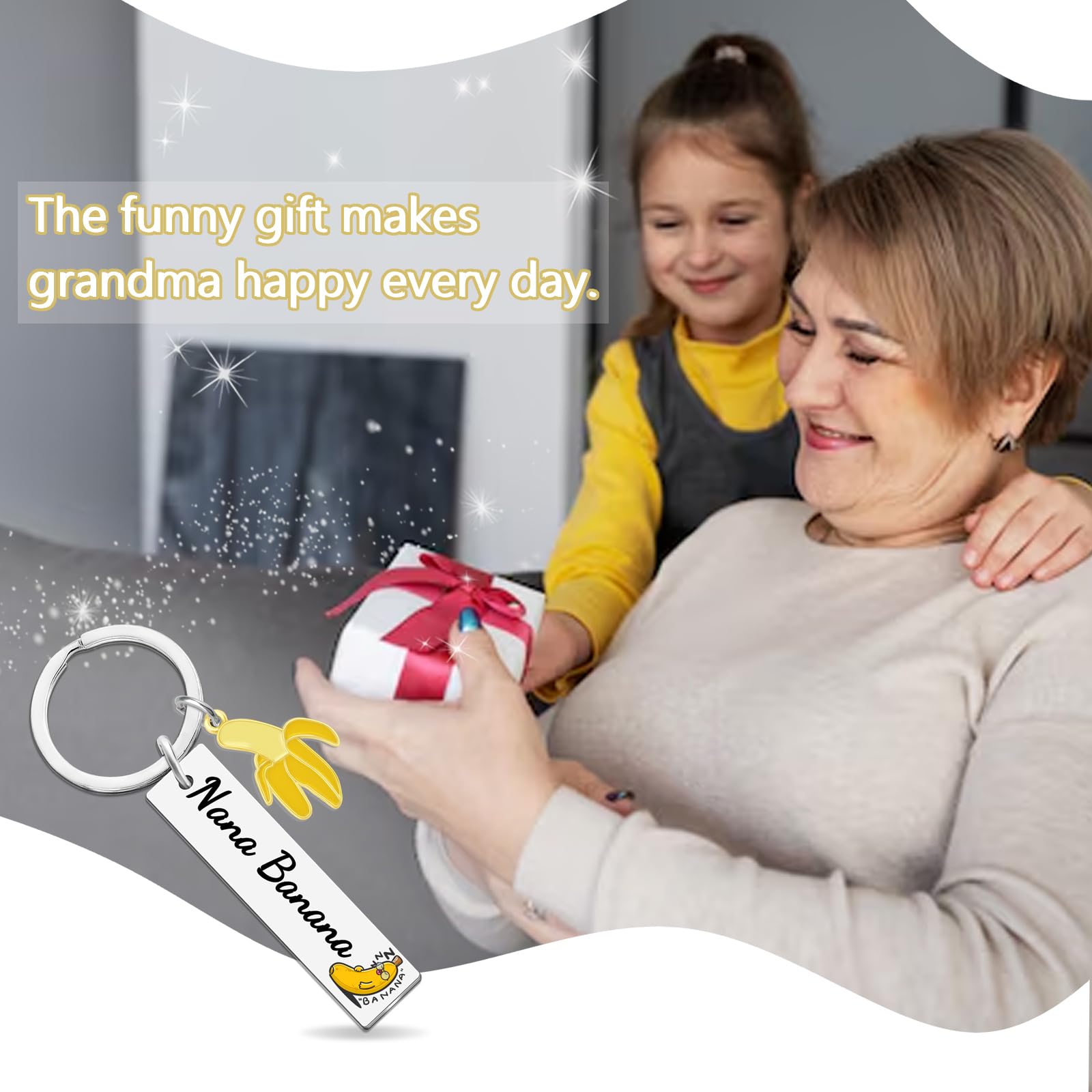 Ikacvb Regalos de abuela para abuela, divertidos llaveros para abuela, regalos de cumpleaños, las mejores ideas de regalo para abuela, regalos de Navidad para abuela, regalos únicos para el día de la