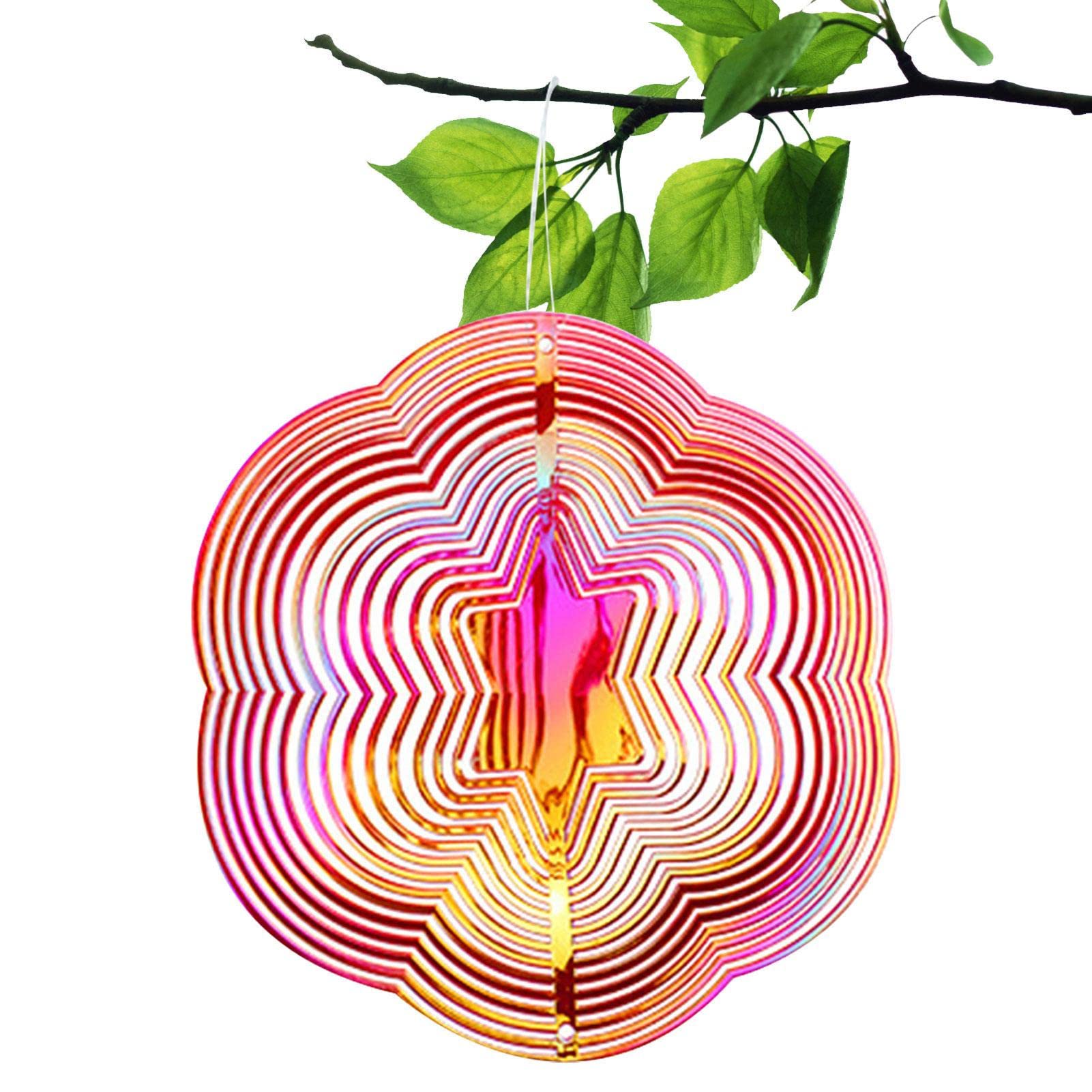 Outdoor Wind Spinner | Wind Spinners | Hexagon Bird Repelling Wind Spinner,Reflective Wind Spinners Sun Catchers for Indoor Outdoor Garden Decoration Crafts, Hanging Art Ornaments