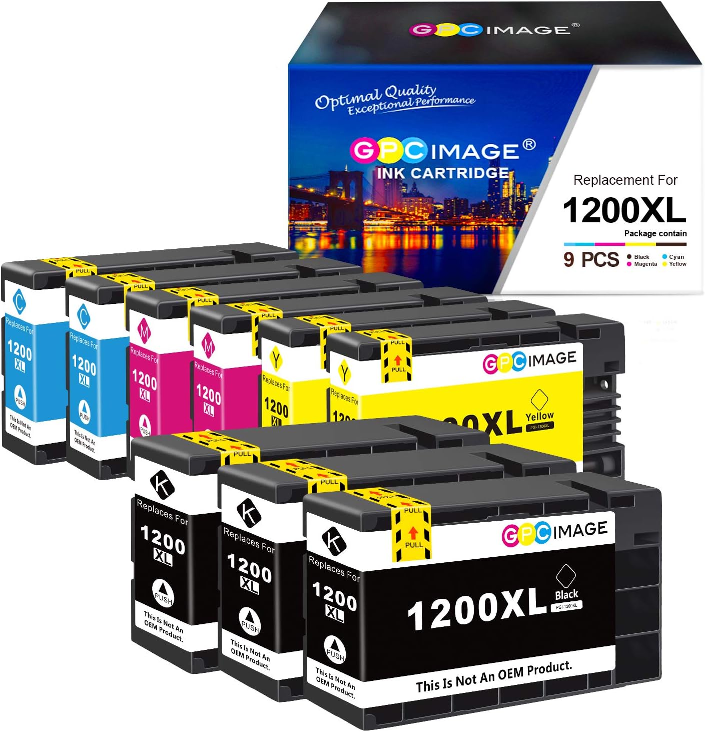 Up To 40% OFF GPC Image Compatible Ink Cartridge Replacement for Canon PGI-1200XL PGI-1200 XL 1200XL to use with MAXIFY MB2320 MB2020 MB2720 MB2120 MB2050 MB2350 Printer Tray (Black, Cyan, Magenta, Yellow)