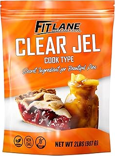 Clear Jel For Canning 2 lbs - Cook Type Corn Starch Powder - Thickener for Liquids, Cherry Pie Filling, and Fruit Desserts - Non GMO Cooking Ingredient - Makes Beautiful Pies