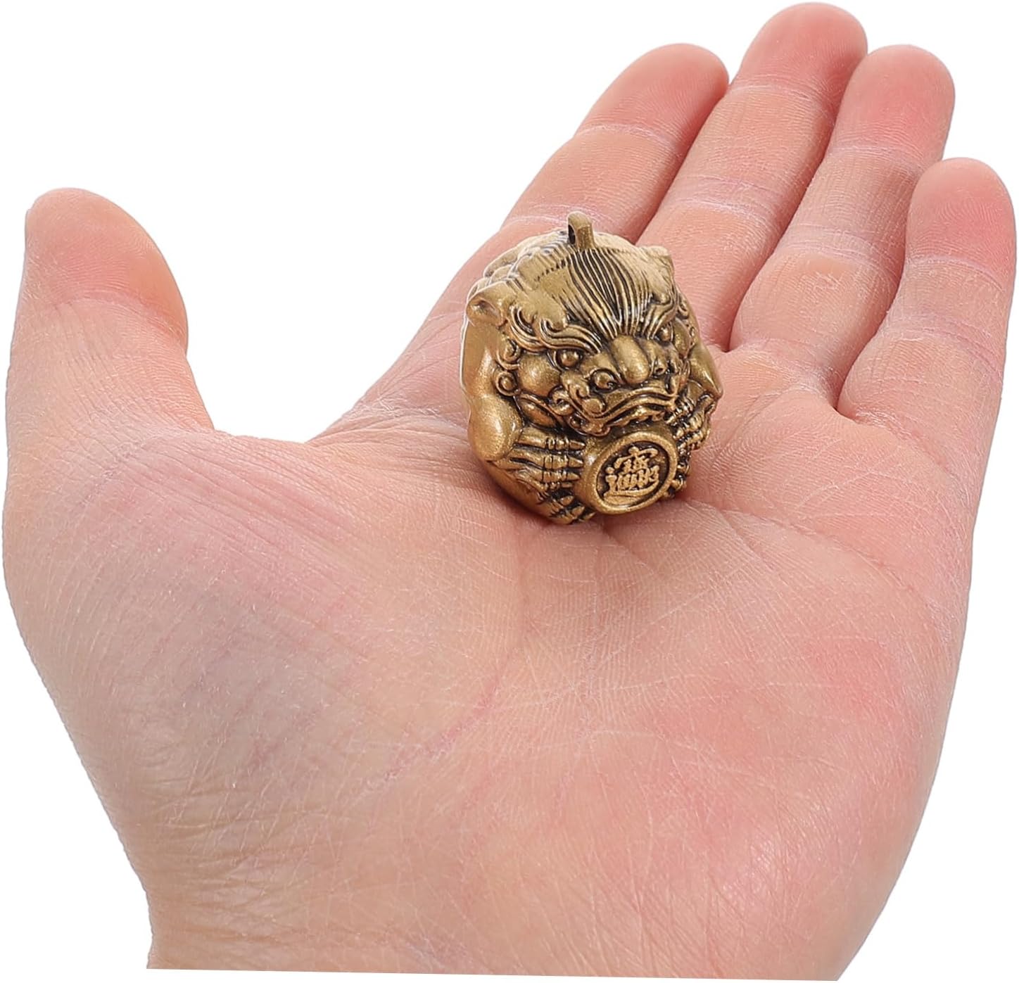 1pair Brass Pi Hand Exercise Balls for Seniors Traditional Chinese Therapy Tool for Hand Health Relief and Finger Home Office Travel