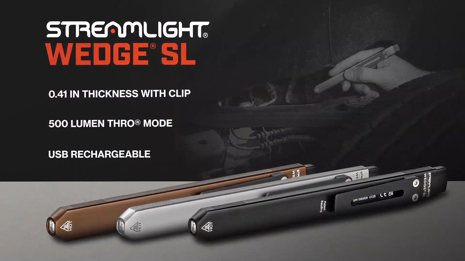 Amazon.com: Streamlight 88841 Wedge SL 500-Lumen Max 100-Lumen